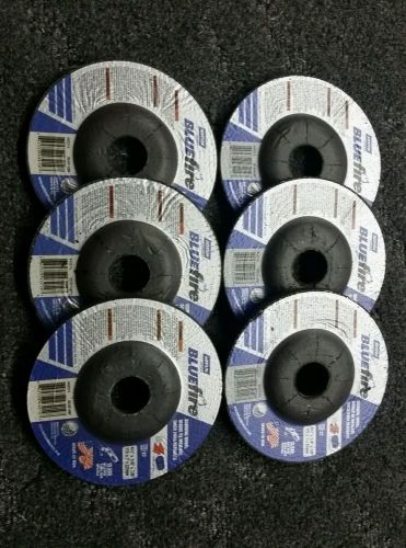 ** NEW LOT! ** LOT OF 6 NORTON BLUEFIRE 4 1/2&#034; ANGLE GRINDER WHEELS!  ** NEW! **