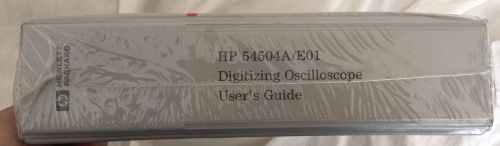 HEWLETT PACKARD 54504A/E01 DIGITIZING OSCILLOSCOPE USERS GUIDE-NEW-SEALED