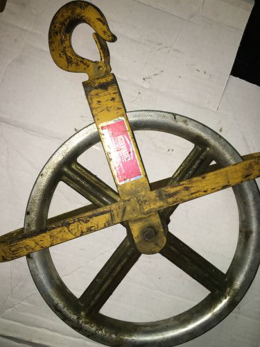 ROOFMASTER 12&#034; Roofing Pulley 1&#034; Aluminum Wheel---------------&gt; Used and XLNT