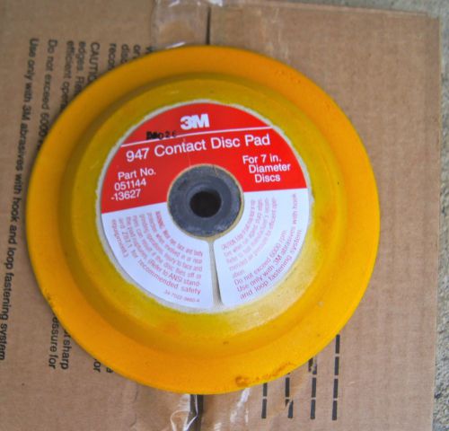 New in Open Pkg-see details 3M Hookit 947 Contact Disc Pad for 7&#034; Diameter Discs