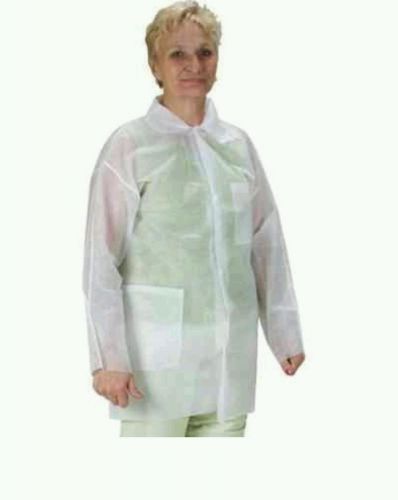 2ktt3 lab coat, polypropylene, white, xl, pk 25 for sale