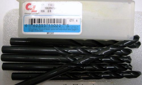 9 new #34x6&#034; (0.1110&#034;) drill bit aircraft extra length chicago-latrobe #11064 for sale