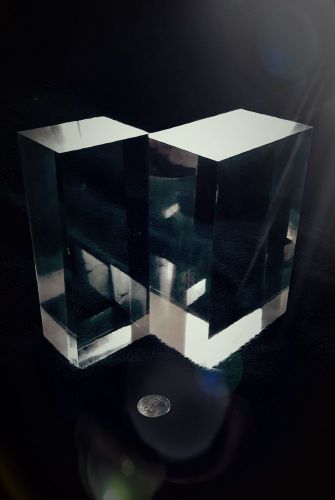 Solid Acrylic Block Clear 7-3/4&#034; x 2-2/8&#039; x 3&#034;