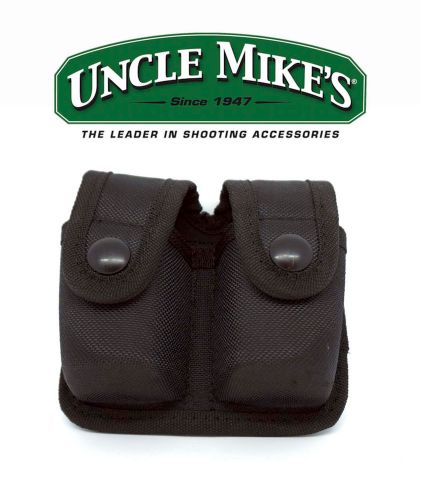 Uncle mike&#039;s sentinel double speedloader fitted case molded nylon black 89064 for sale