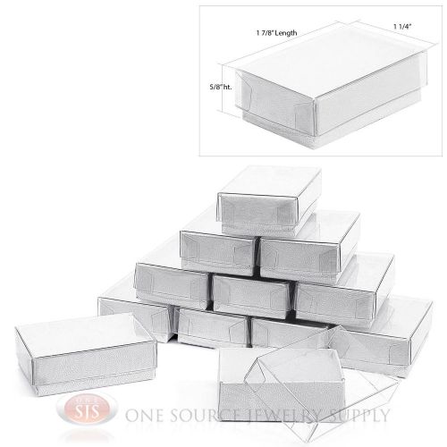 12 White View Top Cotton Filled Jewelry Gift Boxes 1 7/8&#034; x 1 1/4&#034;