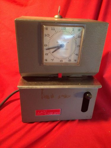 Lathem Model Heavy Duty Mechanical Time Clock With Key And New Unopened Ribbon
