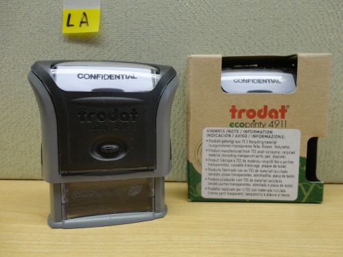 Self-Inking Rubber Stamp Black Office -CONFIDENTIAL - TROBAT ECOPRINTY 4911