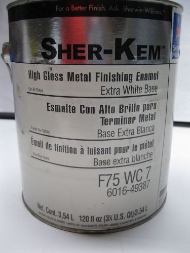Sherwin Williams High Gloss Metal Finishing Enamel White Base (F75WC7) 1 Gal