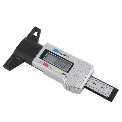 New LCD Display Digital Depth Gauge Tyre Tread Brake Pad WEAR 0-25mm 0-1&#034;