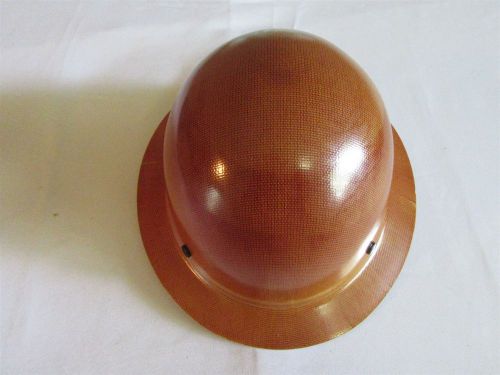 Msa 475407 natural tan skullgard hard hat with fas-trac suspension damaged for sale