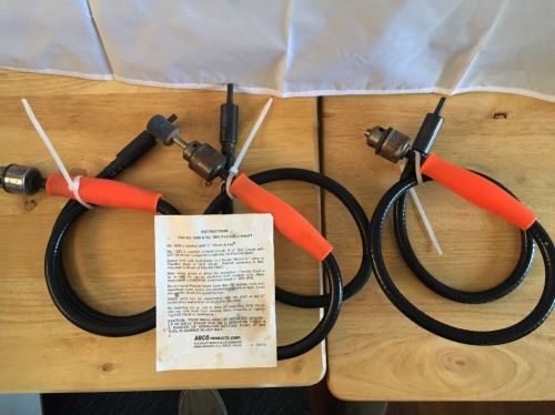 Vintage ARCO 40&#034; Flexible Drill Extension With Chuck Lot Of 3