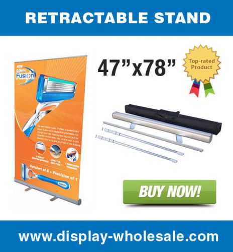 47&#034; retractable roll up banner stands for sale
