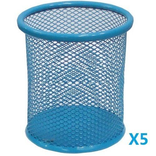 UDTEE 5PCS Durable/Practicle Light Blue Color Stainless Steel Mesh Collection
