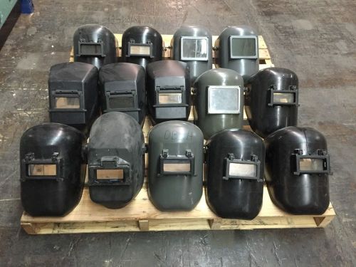 Welding Masks: Lot of 14, Fibre-Metal 2 Models (10 total), Jackson 2 Models (4)