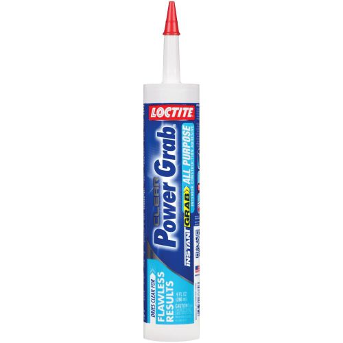 Loctite 1589155 9 fluid ounce cartridge power grab clear all purpose construc... for sale