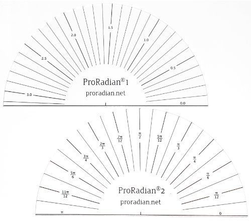 ProRadian Protractors ProRadian Radian Scale Protractors: Learning Set of 2