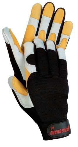 Safety Works Memphis C906L Multitask Fasguard Double Goat Palm Glove, Yellow and