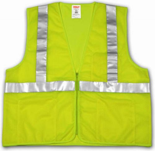 Tingley large/x large polyestr lime/yellow mesh class ii safety vest v70632.l-xl for sale