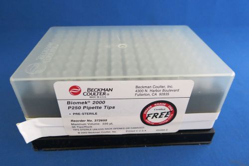 22 racks beckman coulter biomek 2000 p250 pipette tips # 372655 for sale
