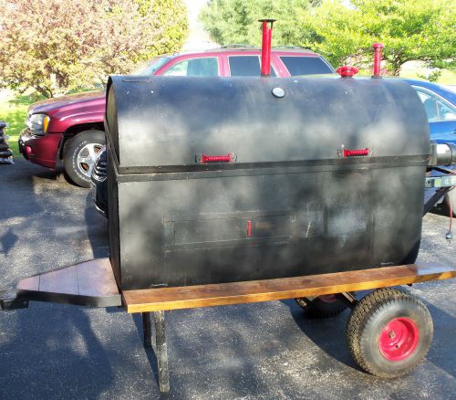 Oil drum bbq smoker rotisserie grill for sale