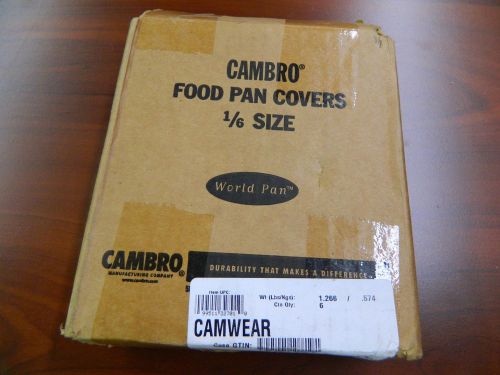 60CWC135 1/6 Flat Cambro Camwear Food Pan Cover Set of 4
