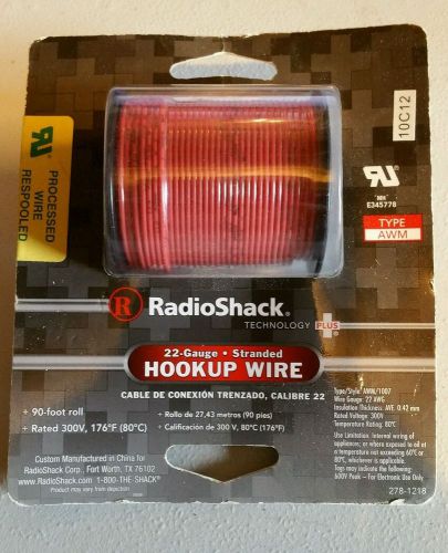 RadioShack 22-Gauge Hookup Wire 90-FT Roll Rated 300V Red New 278-1218