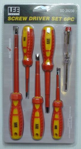 6PC ELECTRICIAN&#039;S INSULATED SCREWDRIVER SET