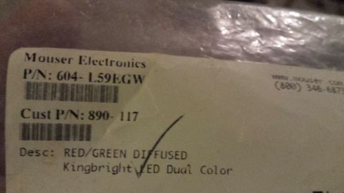 50 Red green diffused kingbright led dual color