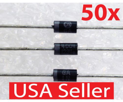 50x 1N4004 400V ON-SEMI, Rectifier Diode 1A, NEW; Not-NOS USA Seller