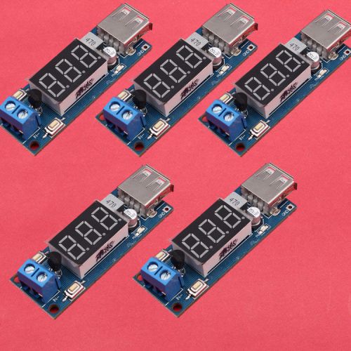 5pcs DC-DC Step Down Power Module LED Display with 5V USB Charger for Arduino