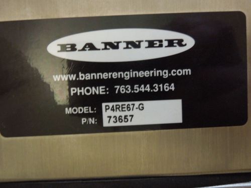 Banner P4RE67-G enclosure kit 73657 stainless steel camera new old stock