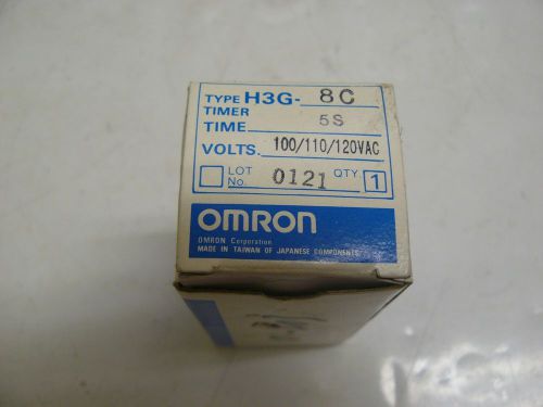 NEW OMRON H3G-8C TIMER 100/110/120V 5 SECONDS