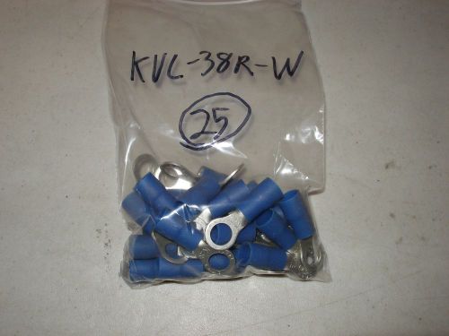 25 k.s. kvl-38r-w insulated terminal ring tongue 3/8&#034; blue 6 awg for sale