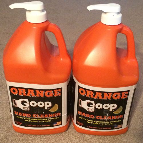 2 ORANGE GOOP HAND CLEANER / WASHING PUMP SOAP 2 GALLONS, MADE IN THE USA