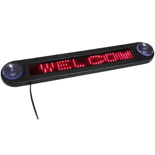 AGPtEK® Ultra Red 12V Car LED Programmable Message Sign Scrolling Display Board