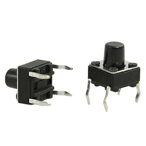 Gy 100x 6x6x7mm momentary tactile tact push button switch 4 pin dip through hole for sale