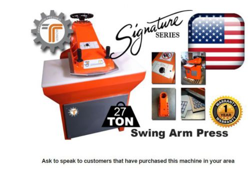 Clicker press 27 ton swing arm hydraulic cutting press die cut press click press for sale