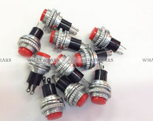 10x DS314 Red Round Little Push Button Momentary Switch Normally Open 10mm WWU