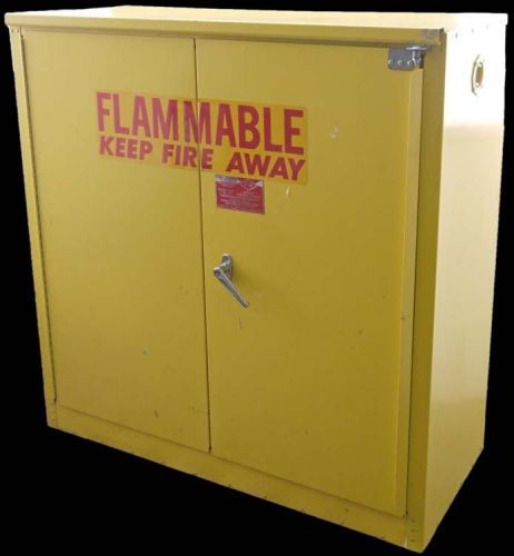 Eagle 1930 Yellow 30G Sliding Door Flammable Liquids Safety Storage Cabinet