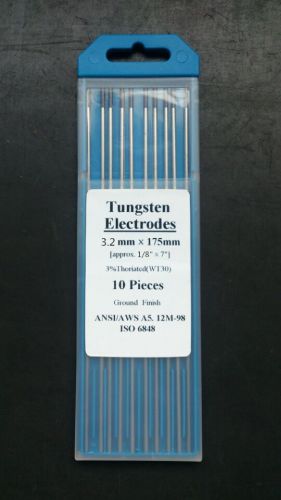 10PK 1/8&#034;* 7&#034;(3.2*175mm),Purple WT30,3%Thoriated Tungsten Welding TIG Electrode