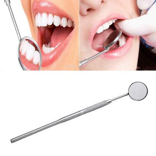 Dental Mirror w/ Stainless Steel Handle Dentist Tool for Teeth Inspection