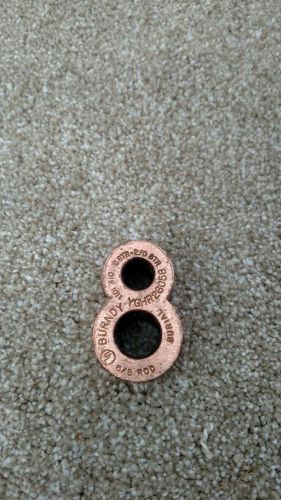 Burndy yghr26c58 copper compression connector, 2 awg(str)-2/0 (str) to 5/8&#034; rod for sale
