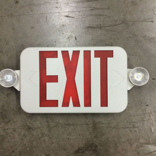 Emergency Combo Light Sign red white all led exit sign