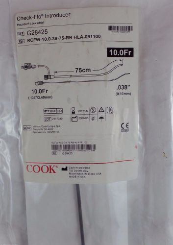 COOK G28425 Check-Flo Device 10.0Fr x 75cm x .038&#034;