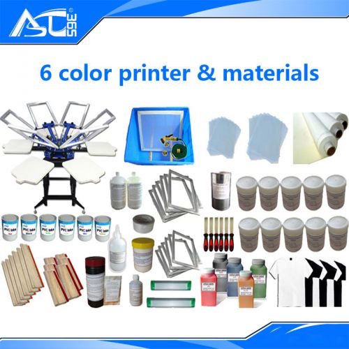 6 color printing kit b screen printing press printer doubel rotary ink supplies for sale