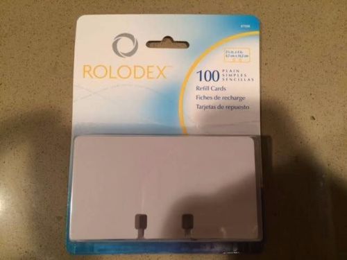 NEW ROLODEX Rotary File Refill Cards 2 1/4 x 4 100 Cards 67558