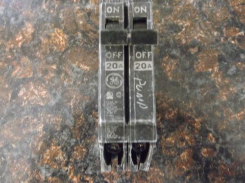 Ge thqp220 circuit breaker 2 pole, 20 amp for sale