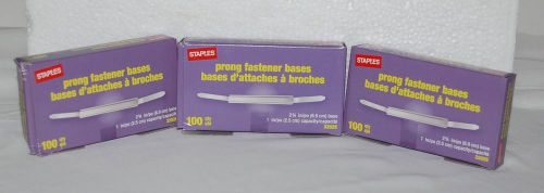 Staples 32025  Prong Fastener Bases 100 Count 3 Boxes