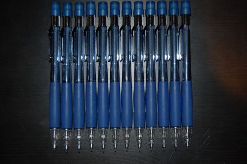 Qty=12 pentel quicker-clicker automatic pencil .7mm, blue barrels w/ 6 pcs lead for sale