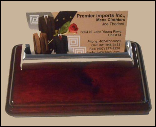 2 Pieces of Engraving Desk Top Business Card Holders